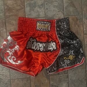 EUC Floury boxing shorts red and gold 2XL
